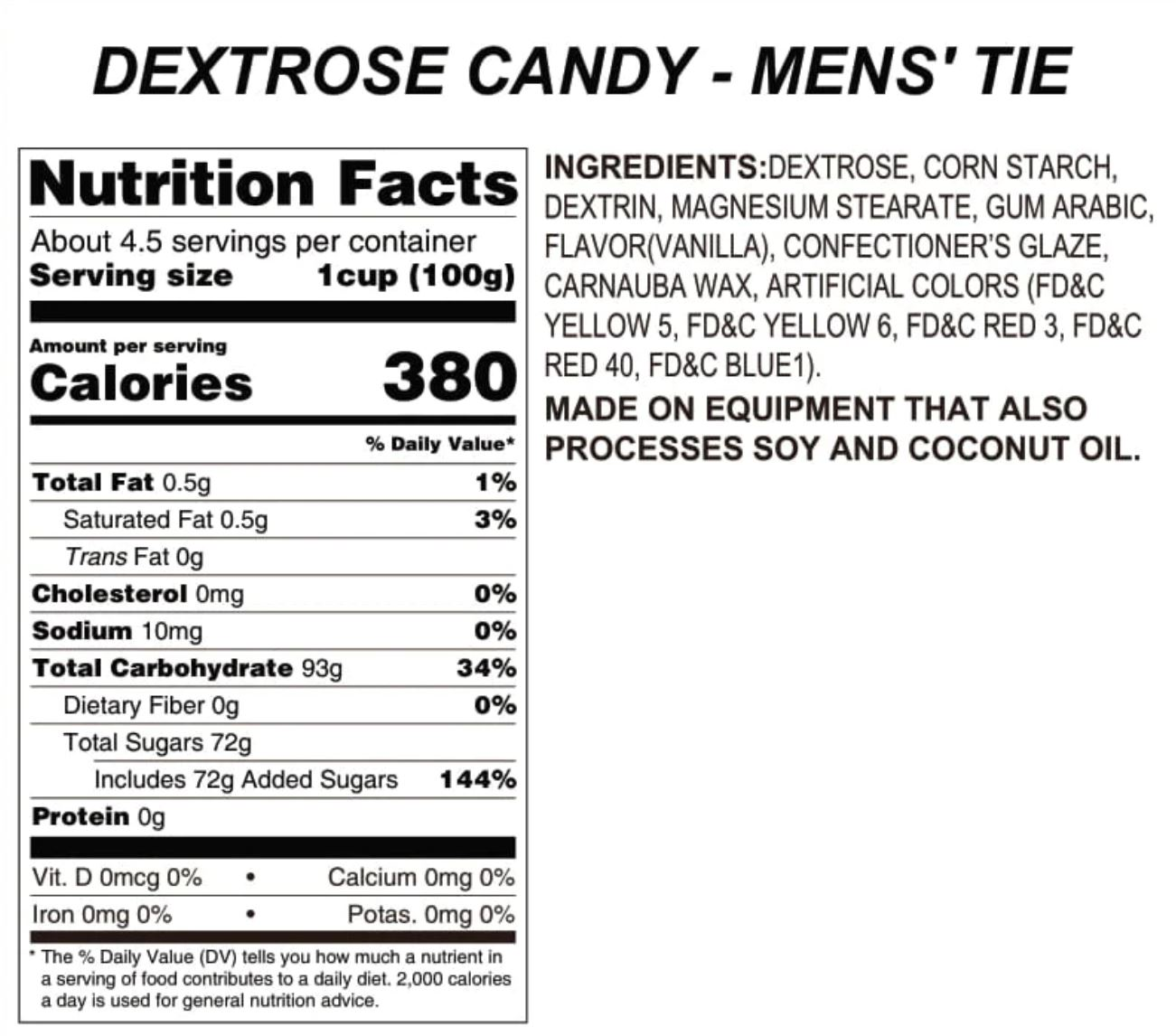 Men's Tie Candy Topping