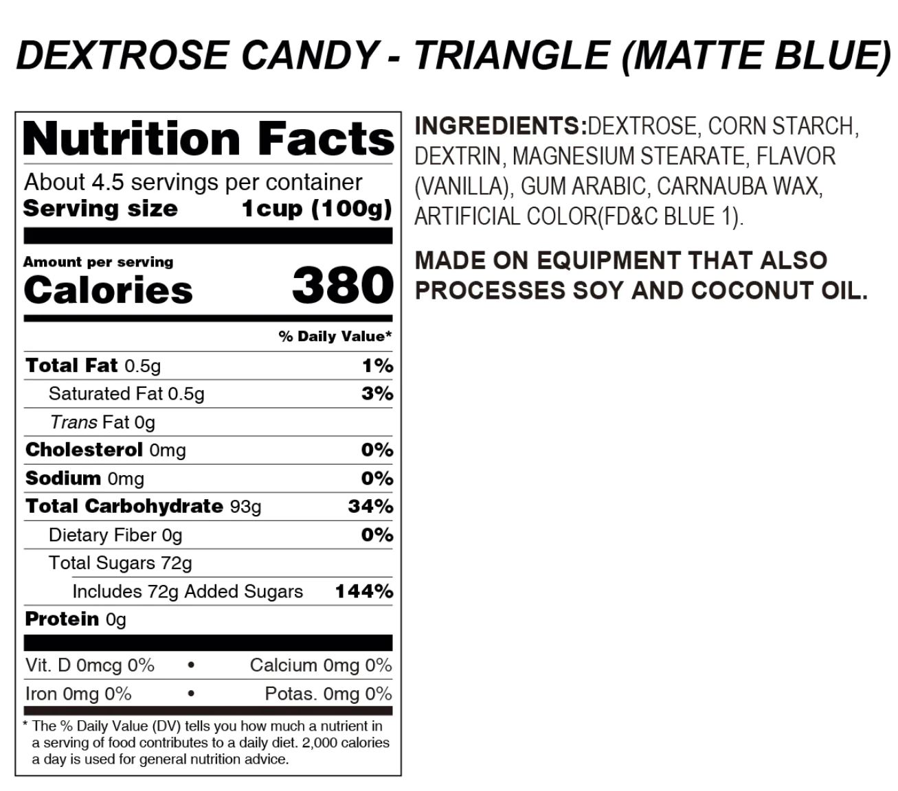 Blue Triangle Candy Topping