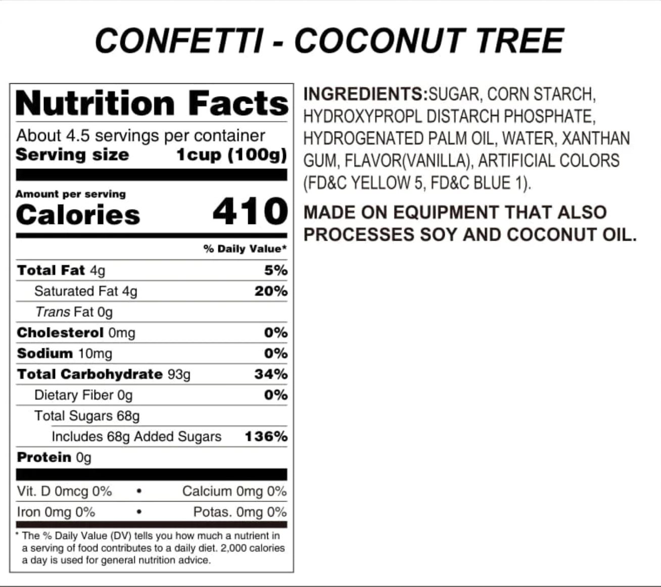 Coconut Tree Confetti