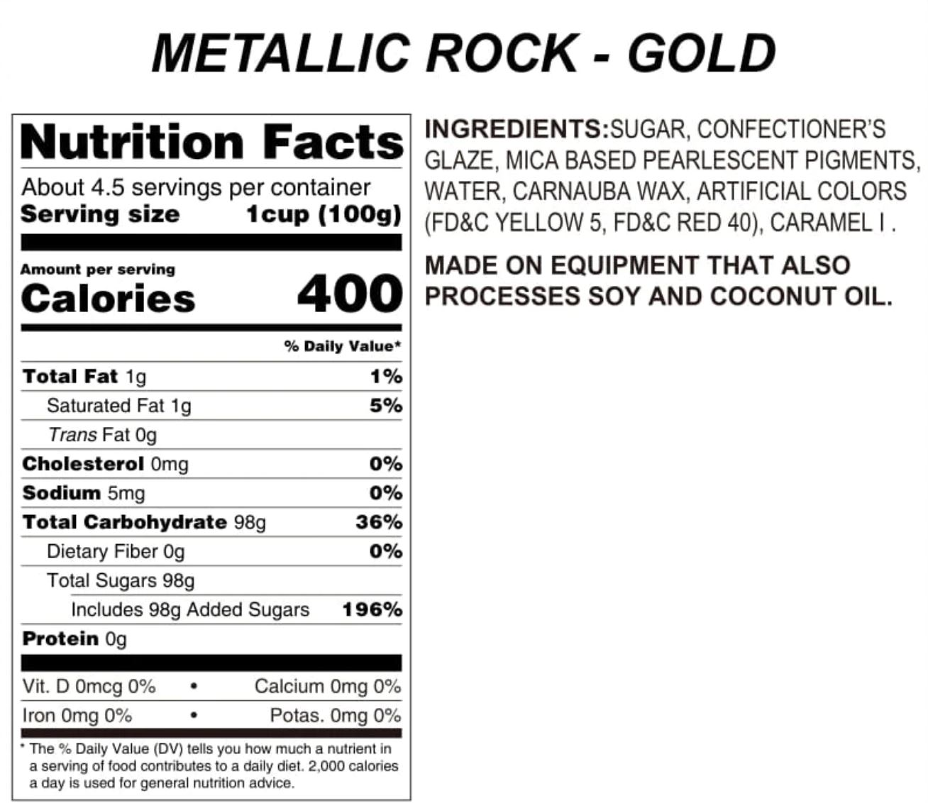 Gold Metallic Rock