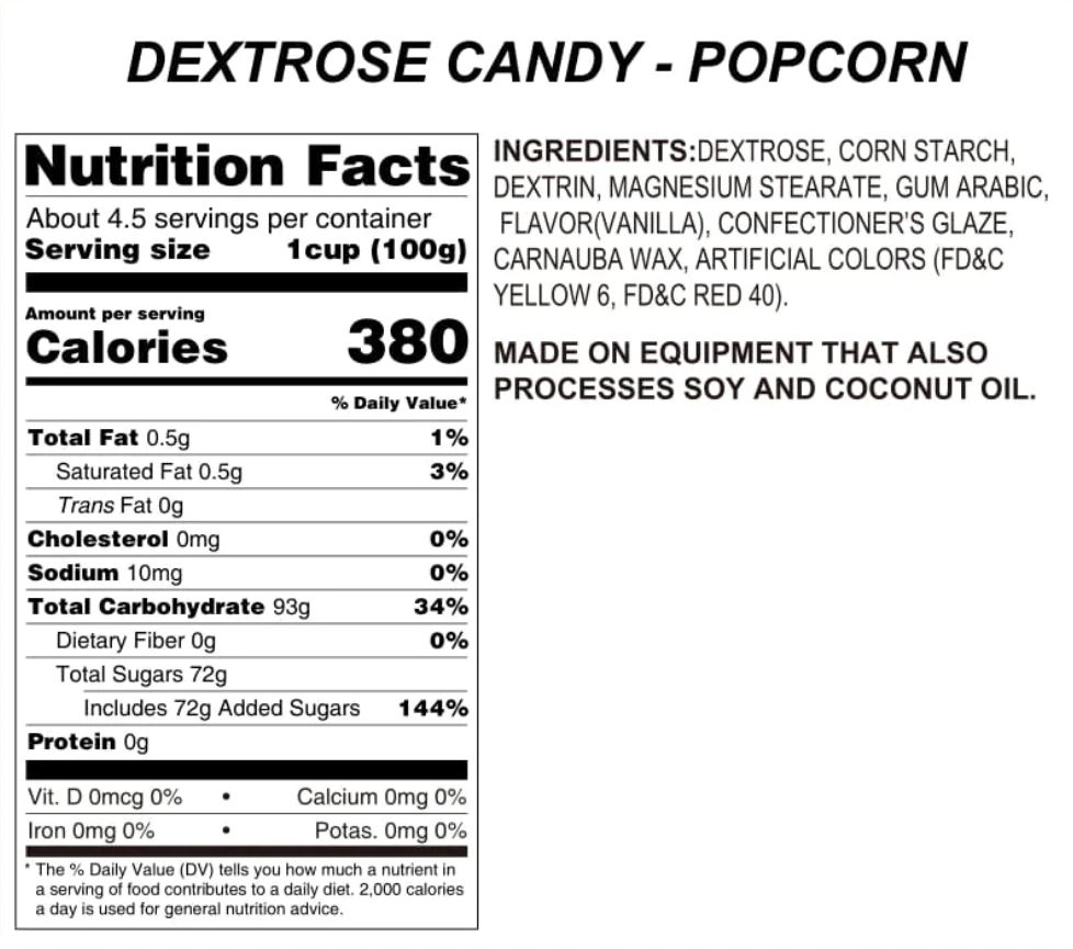 Popcorn Candy Topping
