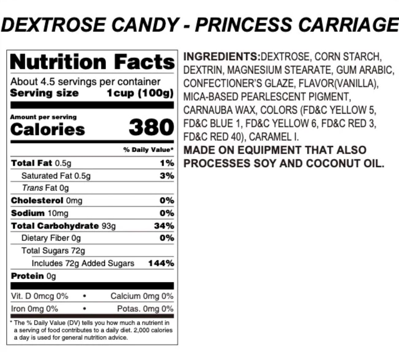 Princess Carriage Candy Topping