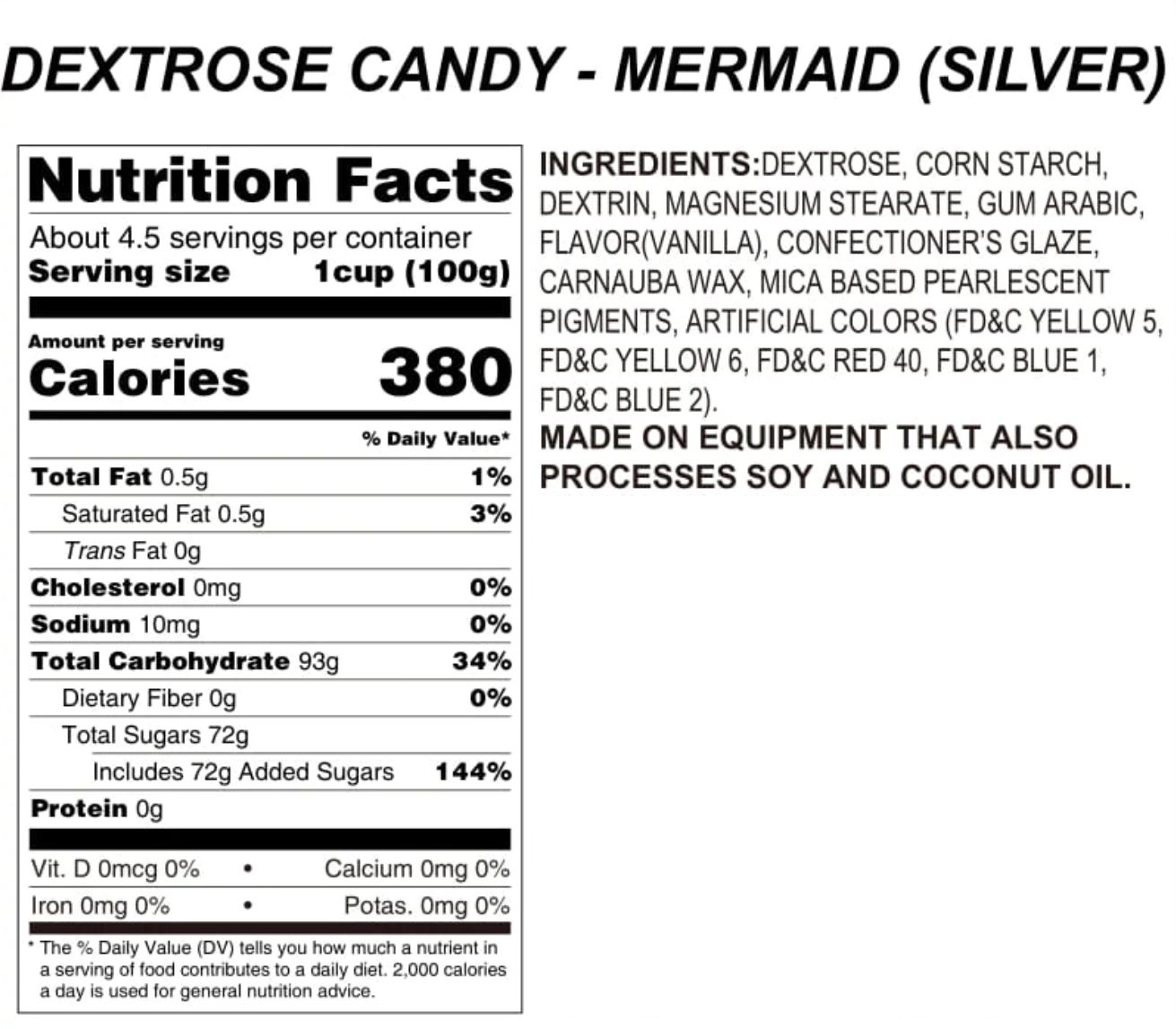 Silver Mermaid Candy Topping