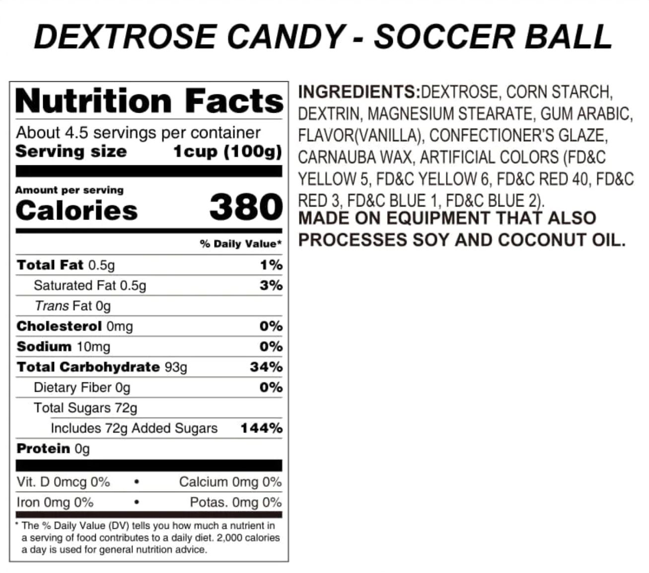 Soccer Ball Candy Topping