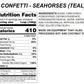 Teal Seahorses Confetti