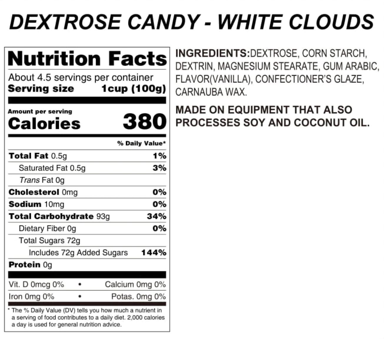 White Clouds Candy Topping
