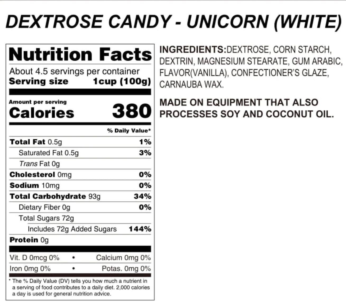 White Unicorn Candy Topping